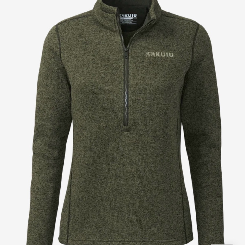 KUIU Women's Forest Green Turtleneck Sweater